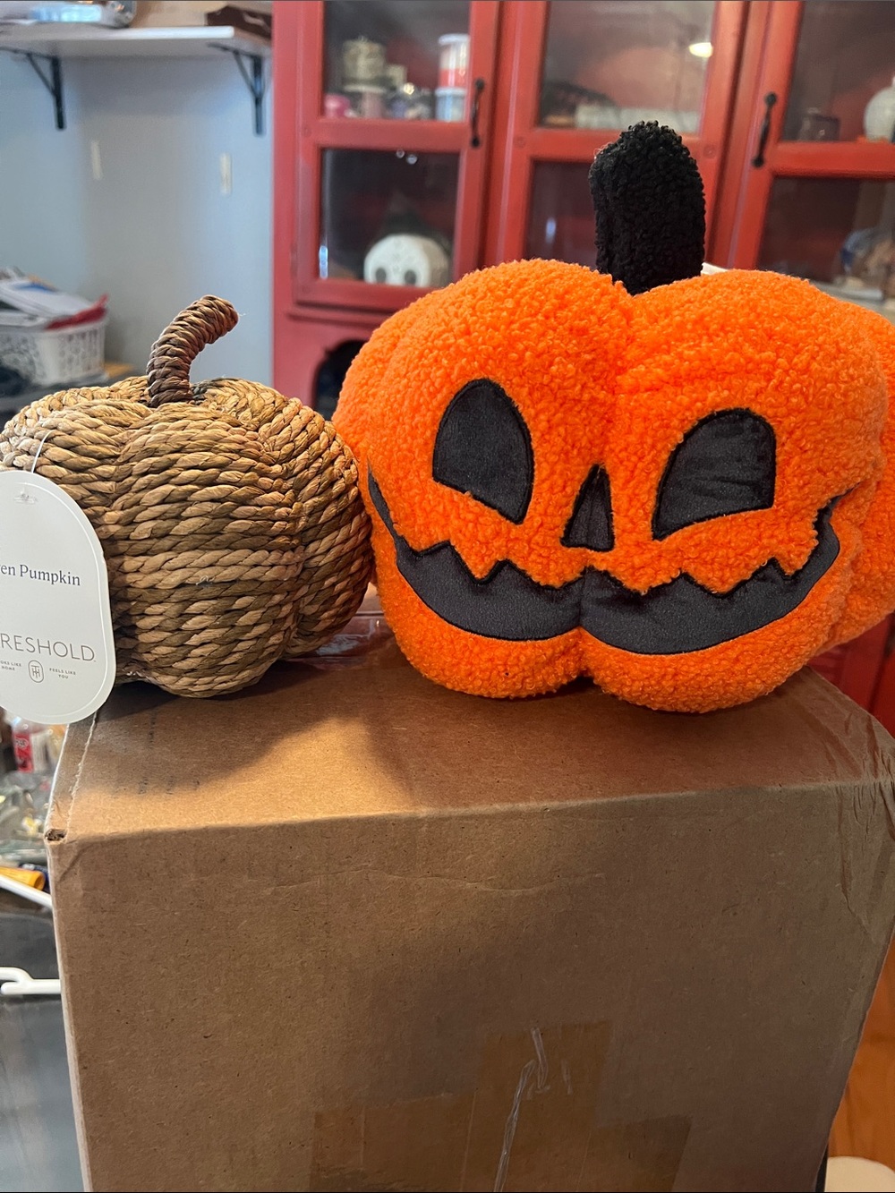 Threshold woven pumpkin and Hyde & Eek Pillow